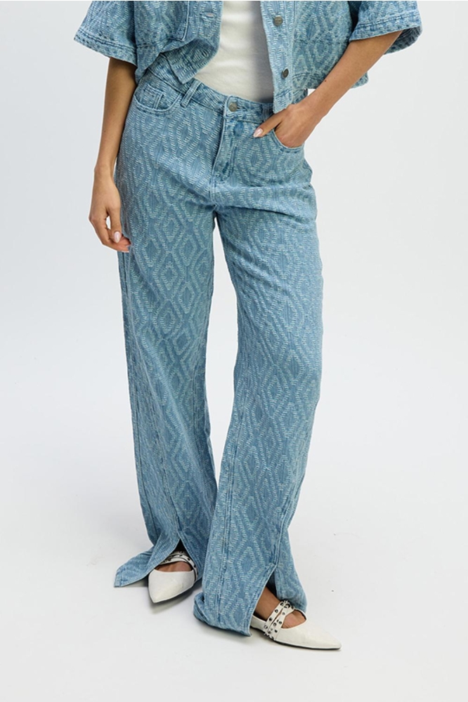 WOVEN STRAIGHT PANTS SELMA R2503179680 204 BLUE DENIM